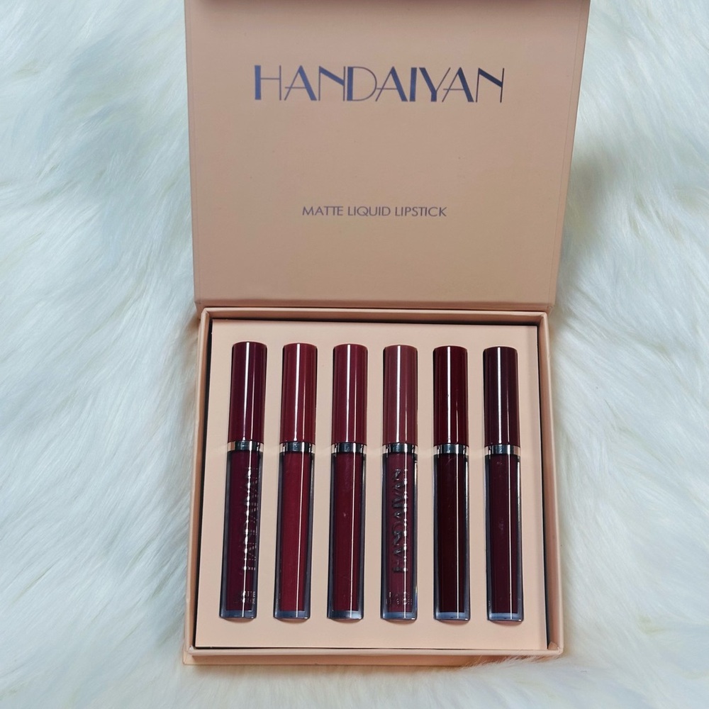 Matte Liquid Lipstick Set - Nude/Pink/Red Shades set of 6 - Picture 2 of 4